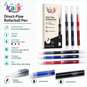 Stylo Rollerball <span class=keywords><strong>à</strong></span> Encre Liquide <span class=keywords><strong>à</strong></span> Séchage Rapide KAIX, Pointe Aiguille 0,5 mm, Encre Noire, Vente en Gros Directe, Idéal pour la Prise <span class=keywords><strong>de</strong></span> Notes Étudiantes - Product Image 5