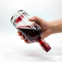 Botol Kaca Transparan untuk Liquor Gin Whisky dengan Tutup, Finishing Matte Acid Etch Kustom, Ukuran 500ml 700ml 750ml