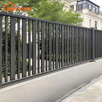 JHR Chine Panneaux de clôture décoratifs de jardin en aluminium personnalisés lamelles de clôture en aluminium revêtues de poudre noire
