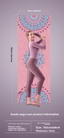 Colchoneta de yoga de gamuza engrosada transfronteriza, esterilla de suelo estampada para fitness, saltar la cuerda, aeróbicos, colchoneta insonorizada y amortiguadora de impactos para uso en seco/húmedo