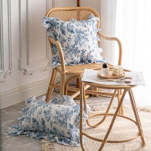 Taie d'oreiller français rétro européen ins wind bleu clair de luxe pour salon, canapé, maison, séjour, décoration de coussin, housse de coussin, taie d'oreiller - Product Image 1