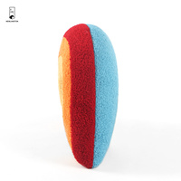 Vente en gros Oreillers patchwork Sherpa arc-en-ciel en forme de U Décoration de salon et canapé rembourrés Coussins colorés