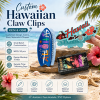 Pince à cheveux fantaisie en faux acétate, motif zombie et planche de surf hawaïenne, design personnalisé DongDong, vente en gros