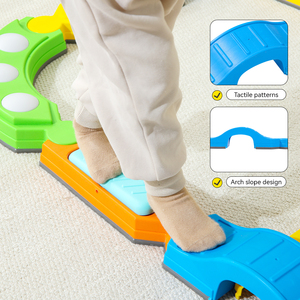 Équipement d'entraînement à domicile d'intérieur coloré pour enfants planche d'équilibre tactile de pied de maternelle pour la tranche d'âge de 2 à 4 ans - Product Image 3