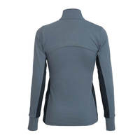 Haut de base équestre à manches longues pour femme, design color-block, pour l'équitation