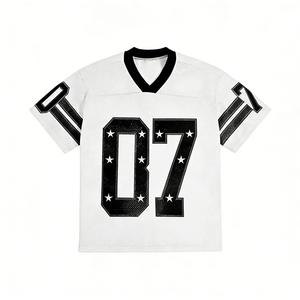 Camiseta de Fútbol Personalizada para Hombre, Estilo Oversize, con Número Estampado, Cuello en V, Deportiva, Informal, con Logotipo, para Niños y Jóvenes, de Secado Rápido - Product Image 3
