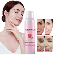 Label pribadi 200ml bunga mawar hidrasi air ekstra mawar Toner Wajah bebas alkohol pelembab tubuh wajah & rambut