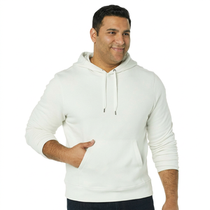 Sudadera con capucha personalizada 100% algodón estilo streetwear con corte crudo, parche bordado y lavado ácido para hombre - Product Image 1