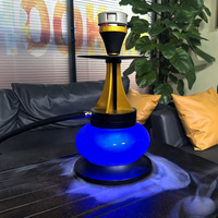 Nouveau Narguilé Arabe Métallique Luxe Léger, Narguilé Chic de Bar Arabe, Ensemble de Narguilé Lumineux Coloré
