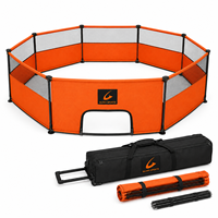 Terrain de jeu pliable de 4,5 m pour Gaga Ball avec structure en acier fin – Idéal pour les activités d'équipe des enfants
