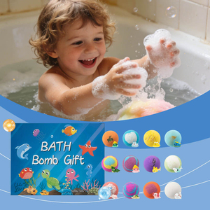 Bombe da Bagno Effervescenti di Lusso per Bambini, Etichetta Privata, Naturali e Vegane con Oli Essenziali e Giocattolo Sorpresa - Product Image 2
