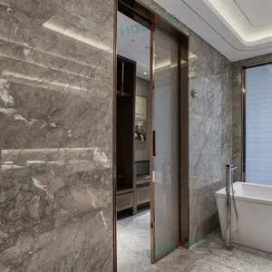 Nouvelle cuisine porte coulissante poche intérieur caché dissimulé porte coulissante système de cadre hôtel salle de bain douche poche porte intérieur