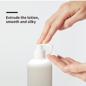 Bouteille distributrice ronde à épaulement en HDPE blanc mat, 200ml, 260ml, 300ml, 400ml, 500ml, pour shampoing et gel douche - Product Image 3