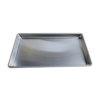 Plateau de service en acier inoxydable en gros, petites tailles, plateau rectangulaire pour la cuisson, plateau alimentaire, plateau à pain, plateau à biscuits, plaque à pâtisserie pour four
