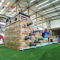 WINSUN Grand château gonflable avec trampoline, château de saut, jeu d'aventure de style château pour tous les âges
