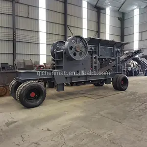 Fully automatic Quarry Gravel Limestone pe 600x900 jaw crusher mobile crusher plant For Sale