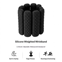 Gelang Pemberat Pergelangan Kaki dan Tangan Tanpa Paten 2LB, Silikon, Dapat Dipakai untuk Olahraga, Gelang Pemberat untuk Wanita dan Pria