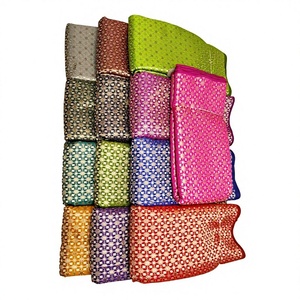 Premium Quality Brocade Jacquard Silk Fabric Floral Woven Pattern Medium Weight 200g/m for Sarees <b>Curtains</b> Home Decoration - Product Image 1