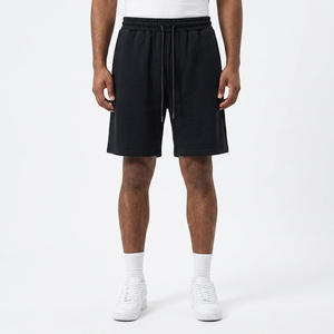 Haute qualité noir coton Sweat Jogger court pour hommes décontracté Long cordon taille élastique haute rue Design imprimé DDP expédition - Product Image 1