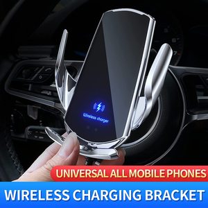 <span class=keywords><strong>Chargeur</strong></span> de voiture sans fil 15W, adaptateur à <span class=keywords><strong>induction</strong></span>, condensateur intégré, support de téléphone à charge rapide réglable pour <span class=keywords><strong>iPhone</strong></span> et téléphones mobiles - Product Image 2