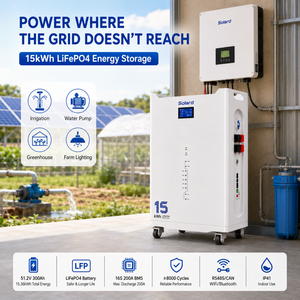 15kWh Stackable Battery System 51.2V 300Ah Hybrid <b>Grid</b> IP65 CAN Communication Home Solar Energy Storage 15.36kWh Energy Capacity - Product Image 5
