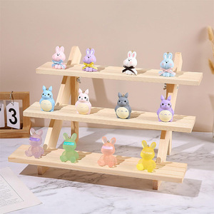 Solid Wood Jewelry <b>Display</b> Stand Three Layer Tiered Organizer Artistic Style Earring Holder <b>Display</b> Rack - Product Image 5