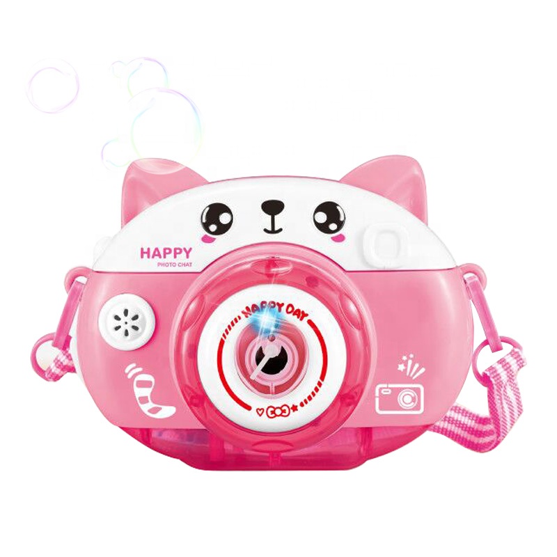 Новое поступление 2 вида цветов happy fun мыльных пузырей камера стороне игрушка со светом и музыкой для детей