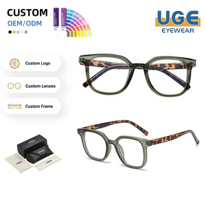 Lunettes de créateur de marque de luxe unisexes, rétro, bloquant la lumière bleue, légères, montures TR90, pour le bureau, ordinateur, montures optiques personnalisées - Product Image 1