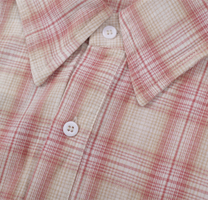 T-shirt da uomo casual a maniche corte, oversize, con stampa personalizzata, logo, vestibilità comoda, abbottonatura completa, fantasia scozzese, alta qualità, all'ingrosso - Product Image 4