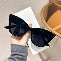 Lunettes de soleil œil de chat dégradées violet-rose, monture PC, protection UV400, tendance, unisexe, pour fêtes et sorties