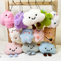 Porte-clés en peluche mignons d'anime Kawaii, porte-clés personnalisés, petits animaux en coton de 10 cm, jouets en peluche miniatures