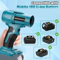 Souffleur à batterie 18V 350W sans balais, ventilateur turbo puissant pour soufflage de poussière, compatible Dewalt/Milwaukee/Makita/Bosch/Ryobi