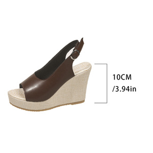 Sandalias de Plataforma con Punta Abierta para Mujer, Estilo Romano Europeo Americano, Suela Gruesa, Novedad de Verano, Venta al Por Mayor - Product Image 6