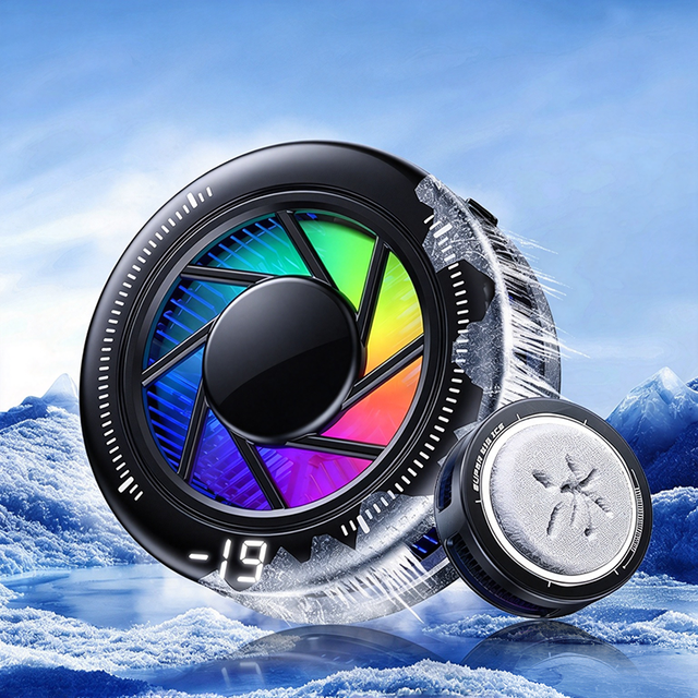 AntarcChill Gaming Phone Cooler 15W Peltier Cooling Fan AI Control Magnetic Clip on Smartphone Heat Sink for Esports Live Video