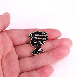 Insignia de oro al por mayor duro obstinado testarudo chica esmalte solapa Pin proveedor promocional alta calidad perfecto recuerdo - Product Image 2