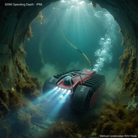 Robot d'inspection de pipeline amphibie IP68, système de traîneau pour égouts municipaux avec sonar radar sous-marin et caméra robot PTZ CCTV