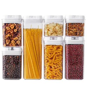 Kitchen Food Storage Spaghetti Sugar Salt Noodles Dry Food BPA Free Plastic Food Storage Container Sets