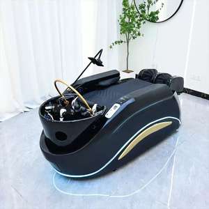 Lit de massage électrique inclinable pour salon de coiffure avec thérapie capillaire et shampoing intégré - Product Image 5