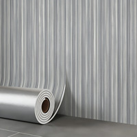 Panneau mural à lattes en tissu non tissé imperméable, motif floral européen - Bande cannelée facile à installer pour la décoration du salon