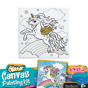 Offre Spéciale bricolage art artisanat toile pour enfants <span class=keywords><strong>peinture</strong></span> par numéro <span class=keywords><strong>licorne</strong></span> pré-imprimé acrylique encadré toile <span class=keywords><strong>peinture</strong></span> kit pour enfants - Product Image 3