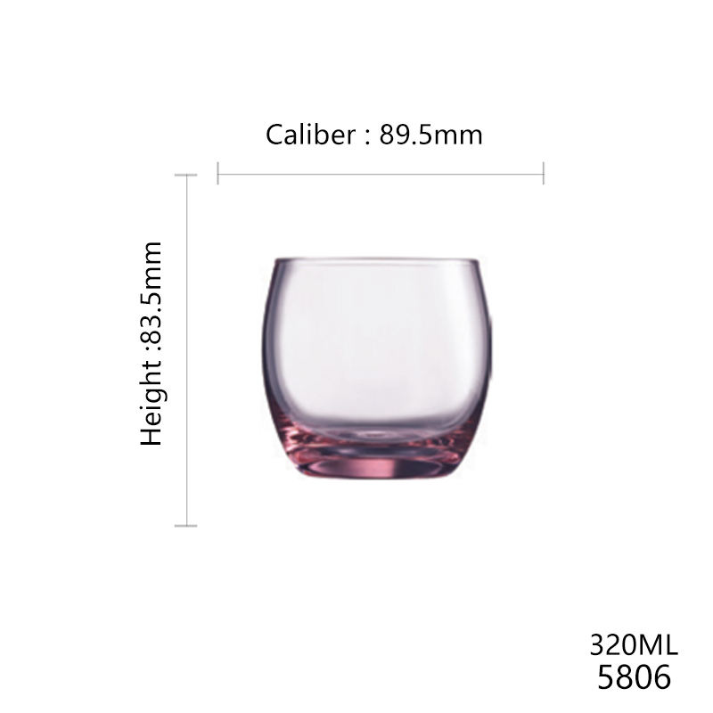 H5806 Salto rose glace 320ml tasse courte