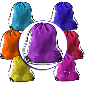 Wholesale Custom Logo Promotion Multicolor Polyester Nylon Sport Waterproof Drawstring Gym Sport Bag Backpack