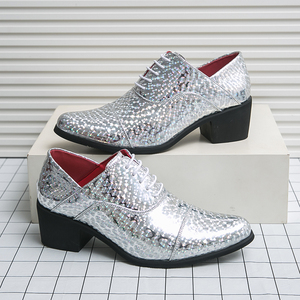 Le scarpe con <span class=keywords><strong>tacco</strong></span> <span class=keywords><strong>alto</strong></span> da <span class=keywords><strong>uomo</strong></span> 2025 aumentano le scarpe da <span class=keywords><strong>uomo</strong></span> in pelle con altezza esterna - Product Image 6