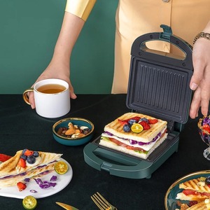 Macchina per Sandwich elettrica portatile doppio lato riscaldamento per uso domestico padella multifunzione macchina per la colazione Toast <span class=keywords><strong>tostapane</strong></span> - Product Image 4