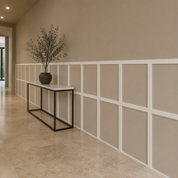 Panel Dinding Wainscoting PS Anti Air Anti Rayap Profil Berkualitas Tinggi Alternatif Kayu Harga Pabrik Langsung untuk Dekorasi Dinding Rumah