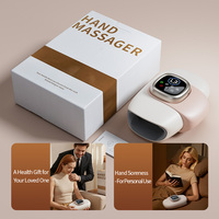 Masseur électrique pour les mains et les poignets avec chaleur et compression, enveloppement complet pour les doigts, la paume et le poignet, avec lumière rouge pour des mains magnifiques