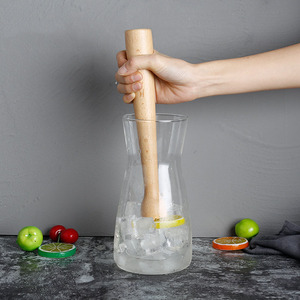 Trituradora de hielo de madera, herramienta de accesorios para <span class=keywords><strong>Bar</strong></span>, elegante <span class=keywords><strong>Mojito</strong></span> Muddler para cóctel, <span class=keywords><strong>Bar</strong></span> de cerdas, perfecto para triturar fruta - Product Image 3