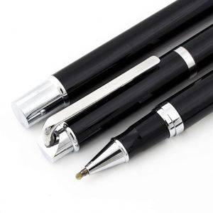 High Quality 1.0 mm Black Metal Ballpoint <b>Pen</b> with Custom Logo Stainless Steel for Business for Gifts - Product Image 5