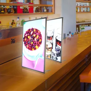 Tablero de menú con pantalla led para póster