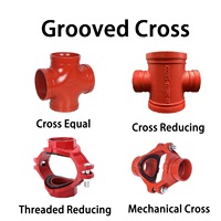 Gamme complète de tailles – Raccords croisés rainurés égaux/réducteurs/filetés/mécaniques pour tuyaux d'incendie en fonte ductile